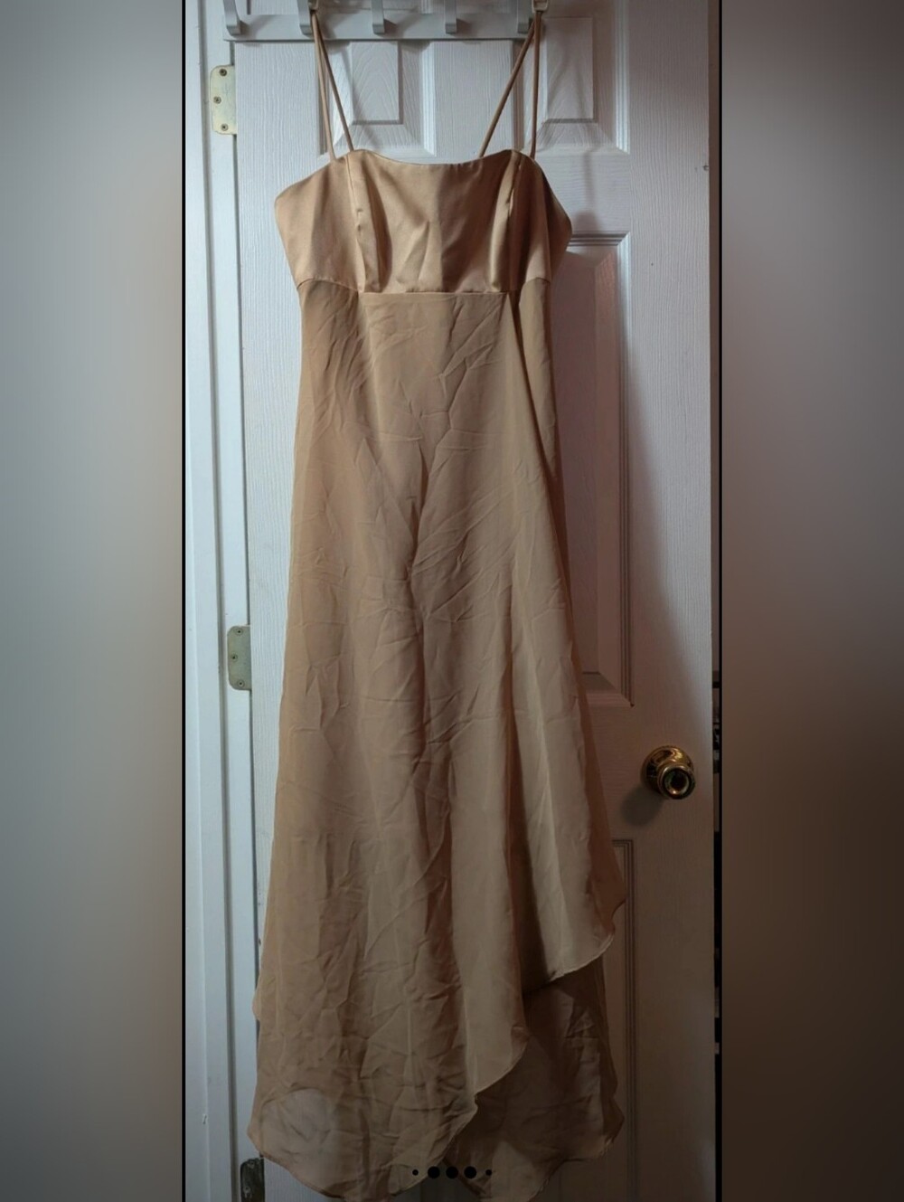 Alfred Angelo Harvest Gold High Low Chiffon Bridesmaid Dress Formal Evening Gown - Picture 2 of 10